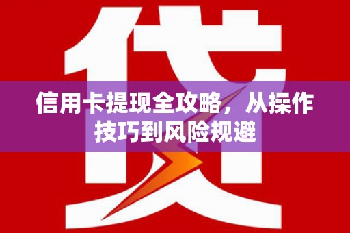沙湾信用卡提现全攻略，从操作技巧到风险规避