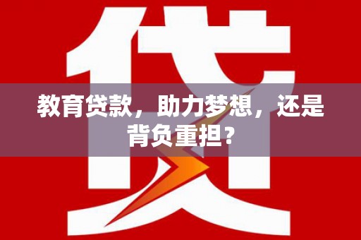 沙湾教育贷款，助力梦想，还是背负重担？