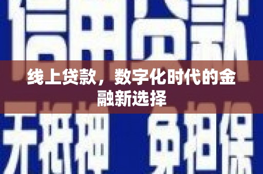 沙湾线上贷款，数字化时代的金融新选择