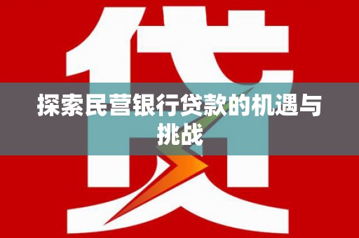 沙湾探索民营银行贷款的机遇与挑战