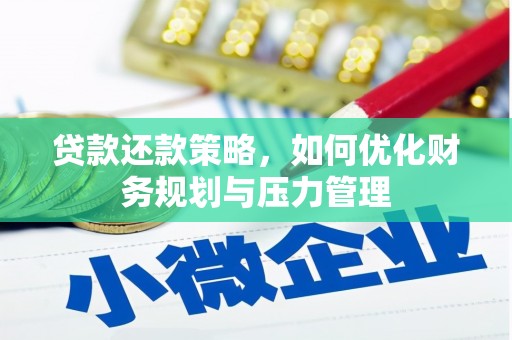 沙湾贷款还款策略，如何优化财务规划与压力管理