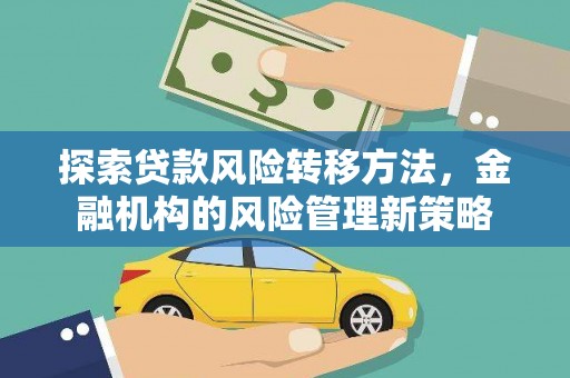 沙湾探索贷款风险转移方法，金融机构的风险管理新策略