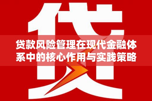 沙湾贷款风险管理在现代金融体系中的核心作用与实践策略