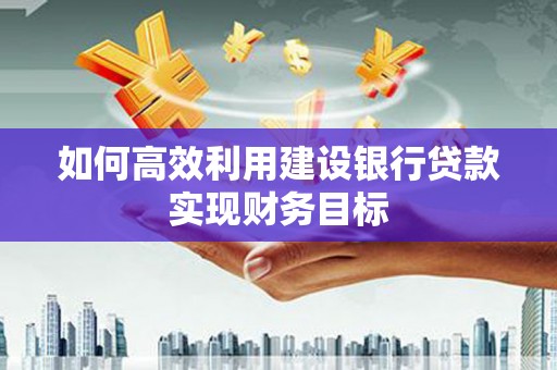 沙湾如何高效利用建设银行贷款实现财务目标