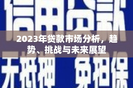 沙湾2023年贷款市场分析，趋势、挑战与未来展望