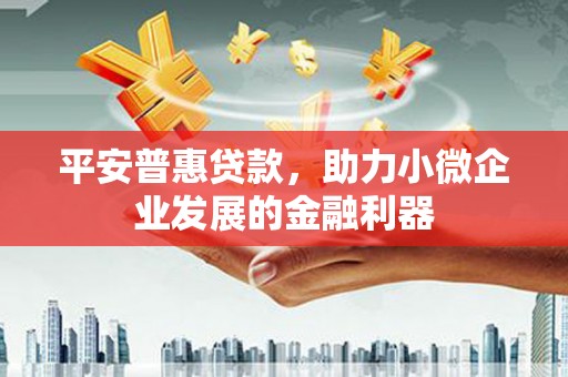 沙湾平安普惠贷款，助力小微企业发展的金融利器