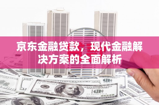 沙湾京东金融贷款，现代金融解决方案的全面解析