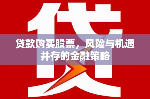 沙湾贷款购买股票，风险与机遇并存的金融策略