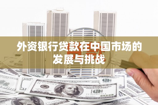 沙湾外资银行贷款在中国市场的发展与挑战