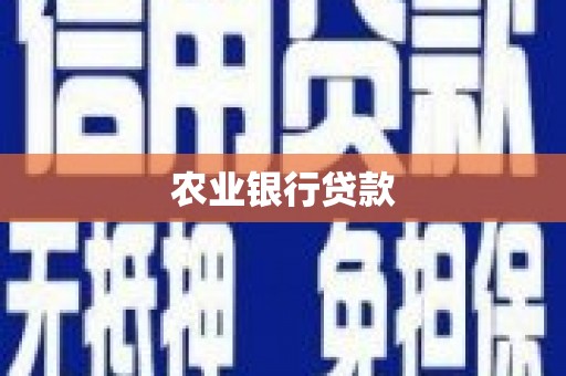 沙湾农业银行贷款