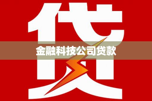 沙湾金融科技公司贷款