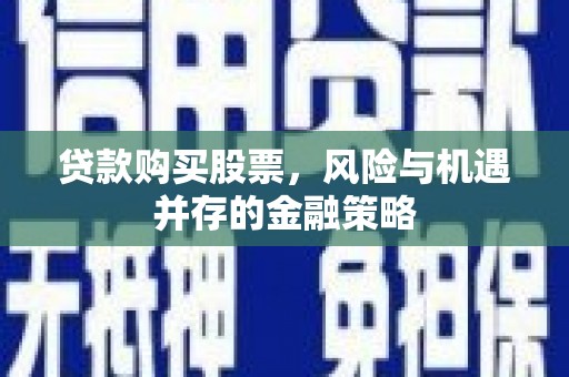 沙湾贷款购买股票，风险与机遇并存的金融策略