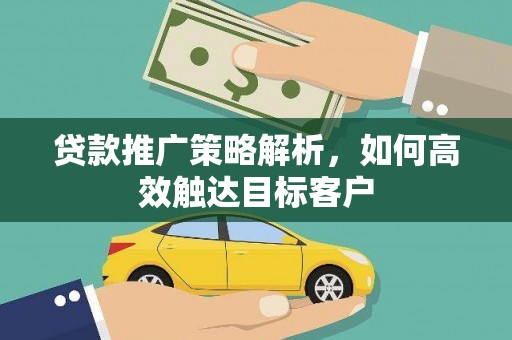 沙湾贷款推广策略解析，如何高效触达目标客户