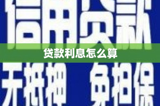 沙湾贷款利息怎么算