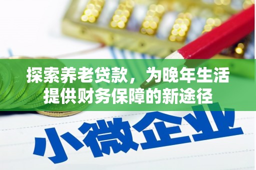 沙湾探索养老贷款，为晚年生活提供财务保障的新途径