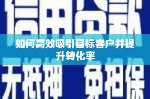 沙湾如何高效吸引目标客户并提升转化率