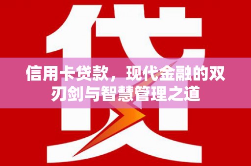沙湾信用卡贷款，现代金融的双刃剑与智慧管理之道