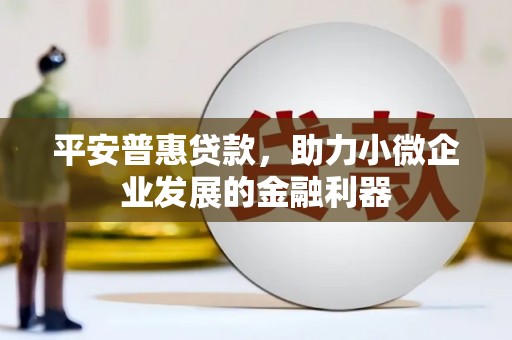 沙湾平安普惠贷款，助力小微企业发展的金融利器
