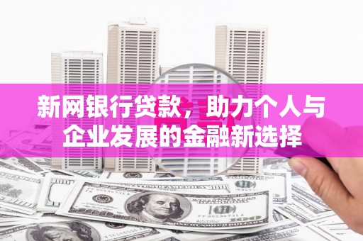 沙湾新网银行贷款，助力个人与企业发展的金融新选择