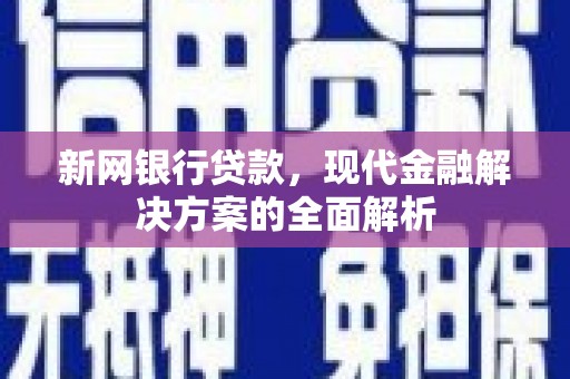 沙湾新网银行贷款，现代金融解决方案的全面解析