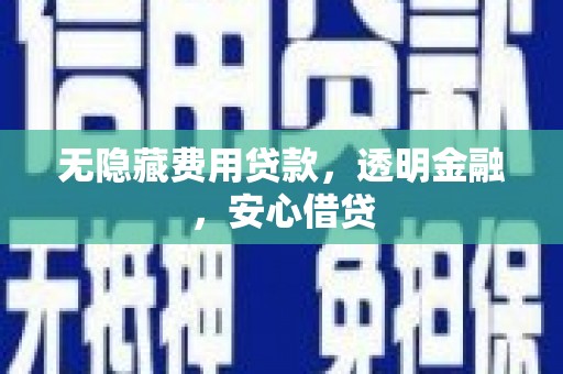 沙湾无隐藏费用贷款，透明金融，安心借贷