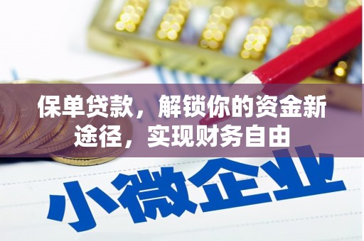 沙湾保单贷款，解锁你的资金新途径，实现财务自由