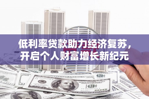 沙湾低利率贷款助力经济复苏，开启个人财富增长新纪元