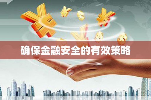 沙湾确保金融安全的有效策略