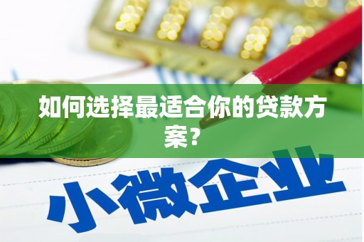 沙湾如何选择最适合你的贷款方案？