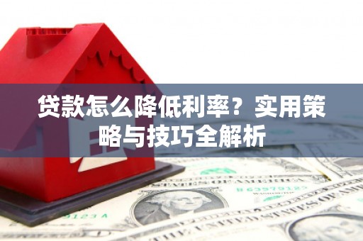 沙湾贷款怎么降低利率？实用策略与技巧全解析